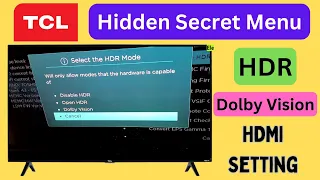 TCL HDR Settings || TCL Tv Hidden Menu || TCL Tv Service Code || Roku TV