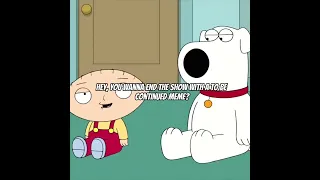 Family Guy: Stewie ends the show with a To Be Continued meme