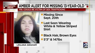 Amber Alert issued for missing 13-year-old girl