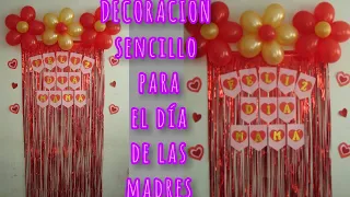 DECORACION SENCILLA PARA EL DÍA DE LAS MADRES