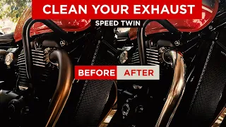 How to clean your exhaust. Triumph Speed twin