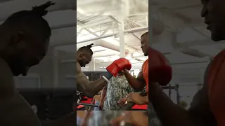 Francis Ngannou meets former heavyweight world champion Deontay Wilder 👀