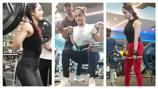 Ansha Sayed ( Purvi ) Weightlifting II Gym Workout II #cid