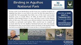 Conservation Conversations: Birding in the Agulhas National Park and surrounds - Dr Wim de Klerk