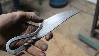 Hand forging a simple Viking knife.