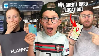 BUYING ANYTHING ON DAD'S CREDIT CARD UNTIL HE FINDS US!!