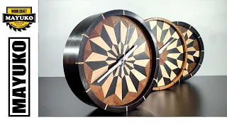 WOODEN DESK CLOCK, woodturning