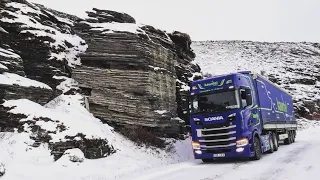 POV Driving SCANIA S540 - Road 69 Norway Honningsvag