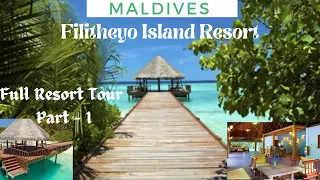Maldives🏝️Filitheyo Island Resort Tour/Full Resort Tour Part-1 Shop, Gym, Bar, DinningArea, Library