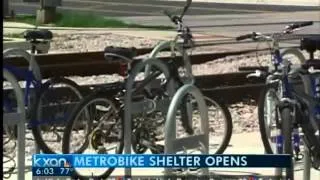 Metrobike shelter at CapMetro