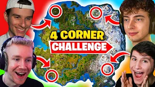 Die 4 CORNER CHALLENGE in Fortnite Chapter 5 👑