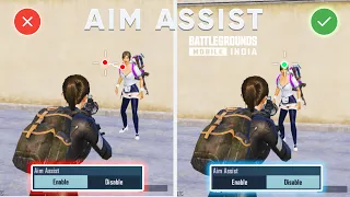 Aim Assist On vs Off Accuracy Advantage And Disadvantages For BGMI PUBG MOBILE