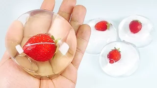 How to Make Strawberry Raindrop Cake ! Water Jelly Cake Recipe (Ooho) Satisfying Video