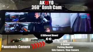 AKEEYO 360 Dash Cam : Perfect for UBER, LYFT or Taxi Drivers