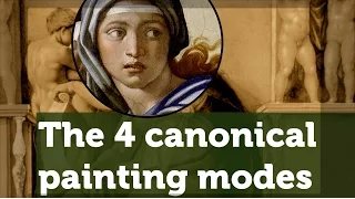 The four canonical painting modes of the Renaissance: sfumato, unione, chiaroscuro, cangiante