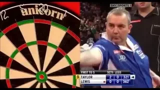 Best Sets In Darts #7: Taylor (121,86 Avg) vs Lewis - World Darts Championship 2010