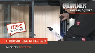 Klick-Klack justieren | Das gilt es zu beachten