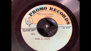 Never Released "the Loneliest Waltz" Acetate Promo Records - Nashville Tennessee by Earl Hiles