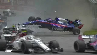 Hartley and Stroll's First Lap Smash | 2018 Canadian Grand Prix