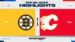 NHL Highlights | Bruins vs. Flames - February 28, 2023