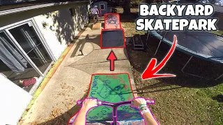 TEST RIDING AWESOME NEW BACKYARD SKATEPARK!