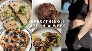 WHAT I EAT IN A WEEK TO STAY FIT- realistic, balanced and healthy- NO RESTRICTION