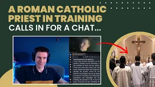 Roman Catholic Priest In Training Calls In For A Chat