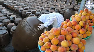 Large amount unique bread making in Korea