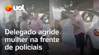 Delegado se envolve em acidente e dá tapa em mulher na frente de policiais no Ceará; vídeo