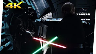 Luke vs Darth Vader | Star Wars Episodio VI - El Regreso Del Jedi (1983) Movie Clip 4K UHD (LATINO)