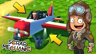 ЛЁТЧИК ПОКОРЯЕТ САМОЛЁТ С НЕВЕРОЯТНО СЛОЖНЫМ УПРАВЛЕНИЕМ !!! МУЛЬТИК в Scrap Mechanic !!!