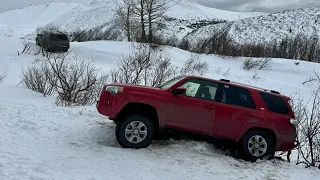 TOYOTA 4RUNNER STUCK ON A MOUNTAIN CLIFF | WINTER RECOVERY IN ANCHORAGE