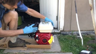 Honda GX160 First start (new engine from princess auto)