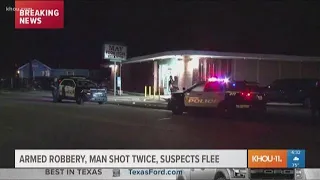 Robbery suspects shoot store employee several times in NW Houston