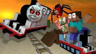 Monster School : TIMOTHY GHOST AND CHOO CHOO CHARLES ATTACK - Minecraft Animation