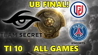 TEAM SECRET vs PSG.LGD - Upper Bracket FINAL! - THE INTERNATIONAL 10 - DOTA 2