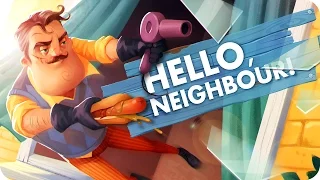 BREAKING INTO THE BASEMENT - Hello Neighbour (Hello Neighbor Funny, Pre Alpha Gameplay)