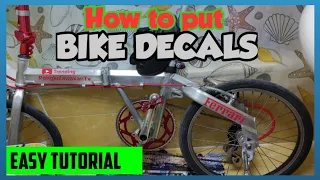 How to put Bike Decals || Easy Tutorial || Paano Maglagay ng Decals sa Bike