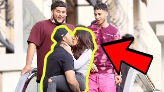 KISSING ON THE ESCALATOR PRANK!! #escalatorprank #fakepranks #fakeprank