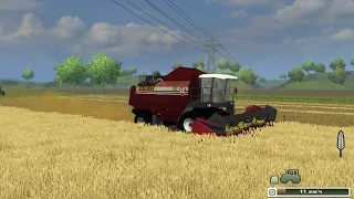 обзор мода для игры Farming Simulator 2013 (Комбайн Palesse)