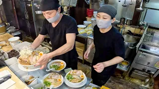 A super couple working 16 hours a day! Fantastic ramen shop in Japan!