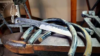 Forging a Knife with Integral Handle from a Coil Spring | Bonus Thanksgiving Vlog | Knife Making