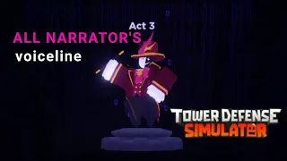 [TDS] ALL NARRATOR'S VOICE LINE FULL ACT 1-3