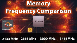 AMD Ryzen 5 3600 Memory Frequency Comparison - 2133MHz vs 2666MHz vs 3000MHz vs 3466MHz