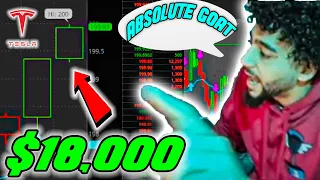 HOW I MADE $18,000 DAY TRADING TSLA LIVE (Start to Finish)