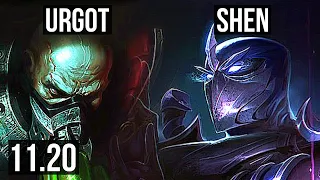 URGOT vs SHEN (TOP) | Rank 4 Urgot, 6/1/7 | NA Challenger | v11.20