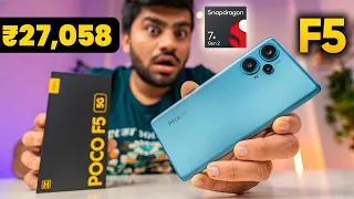 POCO F5 Unboxnig - First Sale Unit | The *Reality* of POCO F5😶 | SD 7+Gen2 🔥 | 12Bit Display😍