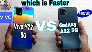 Vivo Y72 5G vs Samsung Galaxy A22 5G Speed Test Comparison?