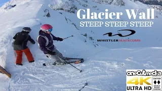 Steepest Run Ever (for me)  Glacier Wall at Whistler, Full play by play!