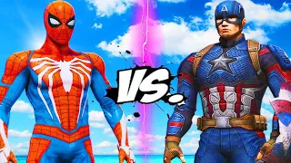 CAPTAIN AMERICA VS SPIDERMAN #marvel #gaming #youtube#fight #marvelstudios#captainamerica #spiderman